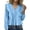 Blue, variant on Women Dressy Long Sleeve Ruffle Bell Top Ladies Summer Casual Shirt Fashion Clothing Trendy by Yigetop Black S