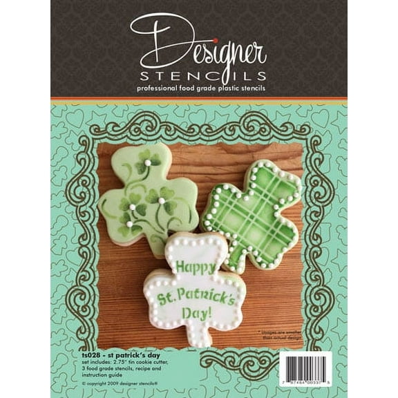 St. Patrick's Day Shamrock Cookie Cutter & Stencil Set by Designer Stencils