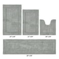 thumbnail image 2 of Better Trends Bathroom Rugs 4 Piece Set 100% Cotton Soft Bath Rug, Water Absorbent, Reversible, Machine Washable for Bathroom Decor Toilet Base Contour, Runner Rug Silver Lux Collection, 2 of 4