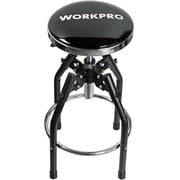 WORKPRO Heavy Duty Adjustable Hydraulic Shop Stool,Garage Bar Stool, 29in to 33.86in, 330-Pound Capacity, Black