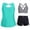 1 - Mint Green, variant on Swimwear 3 Piece Solid Womens Bathing Suit Crew Neck Bikinis Boy Shorts Green Bikini Sets for Women,L