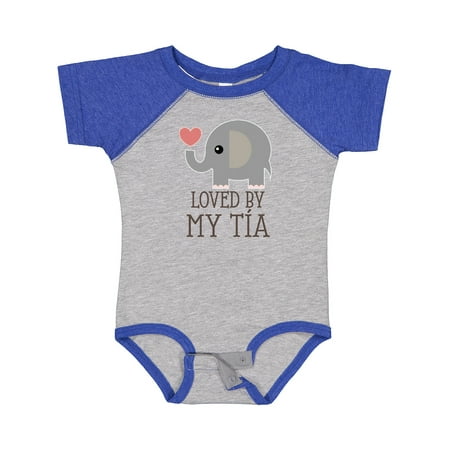 

Inktastic Tia Loves Me Baby Elephant Gift Baby Boy or Baby Girl Bodysuit