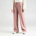 thumbnail image 3 of SNKSDGM Women's Plus Dress Pants Women Plus Size Stretchy Womens Dress Pants Wide Leg Mid Rise Women's Solid Color Sweatpants Cozy Loose Pants for Fall and Winter, 3 of 4