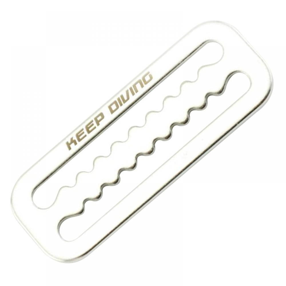 2 Pack Diving Weight Belt Slide Keeper Stainless Steel D Ring bing