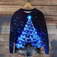 thumbnail image 5 of CaComMARK PI Womens Christmas Sweater Christmas Tree Print Oversized Crewneck Casual Long Sleeve Knitted Tops Pullover Multicolor 10(XL), 5 of 5