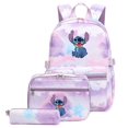 thumbnail image 1 of 3Pcs/Set Lilo Stitch Backpack Colorful Bag Boys Girls School bags Teenager Student with Lunch Bag Travel Mochilas, 1 of 4