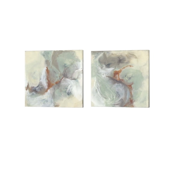 Copper River by Jennifer Goldberger Canvas Art Set of 2 14 inch X 14 inch Each