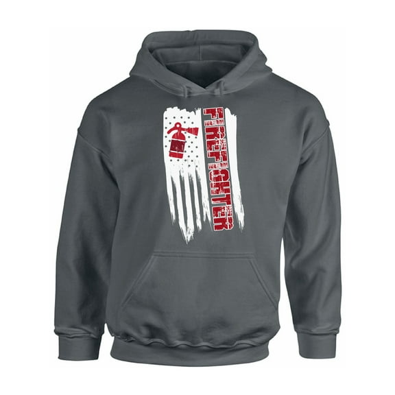 Awkward Styles American Flag Firefighter Hoodie One Nation Vintage USA Firefighter Men Women Hooded Sweatshirt Independence Day Pro America Firefighter Hooded Sweater for Men Women