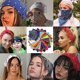 thumbnail image 2 of 17KM-Pañuelo cuadrado Punk para niña y niña, Bandanas bohemias para la cabeza, accesorios para el cabello, 2 of 6