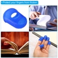 thumbnail image 5 of Uxcell Rubber Finger Tips Silicone Thumb Fingertip Protector Thimble for Guitar Playing Blue Small Size 30 Pack, 5 of 6