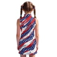 thumbnail image 3 of Kiijoy Girl Sleeveless Tennis Dress 4Th of July Stand-Up Collar Athletic Dress, Sizes 4-15, 3 of 5