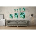 thumbnail image 3 of Awkward Styles Blue Room Decor Green Floral Unframed Artwork Inspirational Vinyl Artwork Beautiful Nature Art Home Decor Ideas Green Leaves Decor for Bathroom Inspirational Unframed Poster Prints, 3 of 3