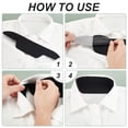 thumbnail image 3 of Non-Woven Fabric Disposable Neck Collar Sweat Pads Collar Shirt Protector Absorbent Collar Liners Pads Black 288x67x0.6mm, 3 of 6