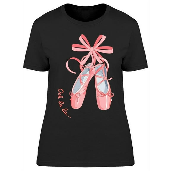 Pink Ballet Shoes With Ribbon T-Shirt Women -Image by Shutterstock, Female Small