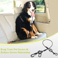 thumbnail image 6 of VIVAGLORY Dog Seat Belt, Chew Proof Puppy Seatbelt, Pet Safety Restraint, Small Medium Large, Black, 33 inch, 6 of 6