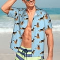 thumbnail image 5 of Lsque German Shepherd Dog pattern Hawaiian Shirt for Men, Unisex Summer Beach Casual Short Sleeve Button Down Shirts-Small, 5 of 9