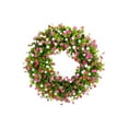 thumbnail image 2 of Hometravel Spring Flower Wreath, Artificial Colored Floral Wreath for Wall Decor, Seasonal Door Wreath for Home Entry and Festival Display, 2 of 6
