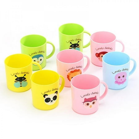 

Kids Cup Toddler Child Plastic Drinking Cups Cartoon Printing Resuable Drinking Cup Handle