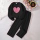 thumbnail image 5 of Cowsor Little Girls Outfits 2 Piece Toddler Long Sleeve Sweatshirt Leggings Pants Clothing Set, 5 of 5