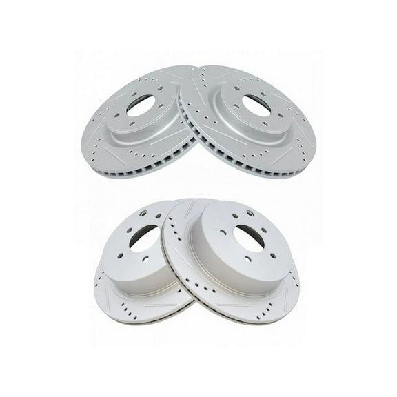 Front and Rear Brake Rotor Set 4 Piece - Compatible with 2014 - 2020 INFINITI QX60 2015 2016 2017 2018 2019