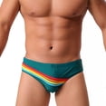 thumbnail image 2 of Mens Bikini Swimwear Sexy Swimsuit Gradient Design Swim Briefs with Drawstring Low Waist Bathing Suit Lightweight Swim Bottons 2026 Summer Beach Vacation Outfits, 2 of 6