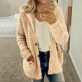 thumbnail image 2 of Cyber of Monday Clearance LYXSSBYX Cardigan Sweaters for Women Plus Size Women Hooded Sweater Coat Winter Warm Wool Zipper Coat Long Sleeve Outwear, 2 of 7