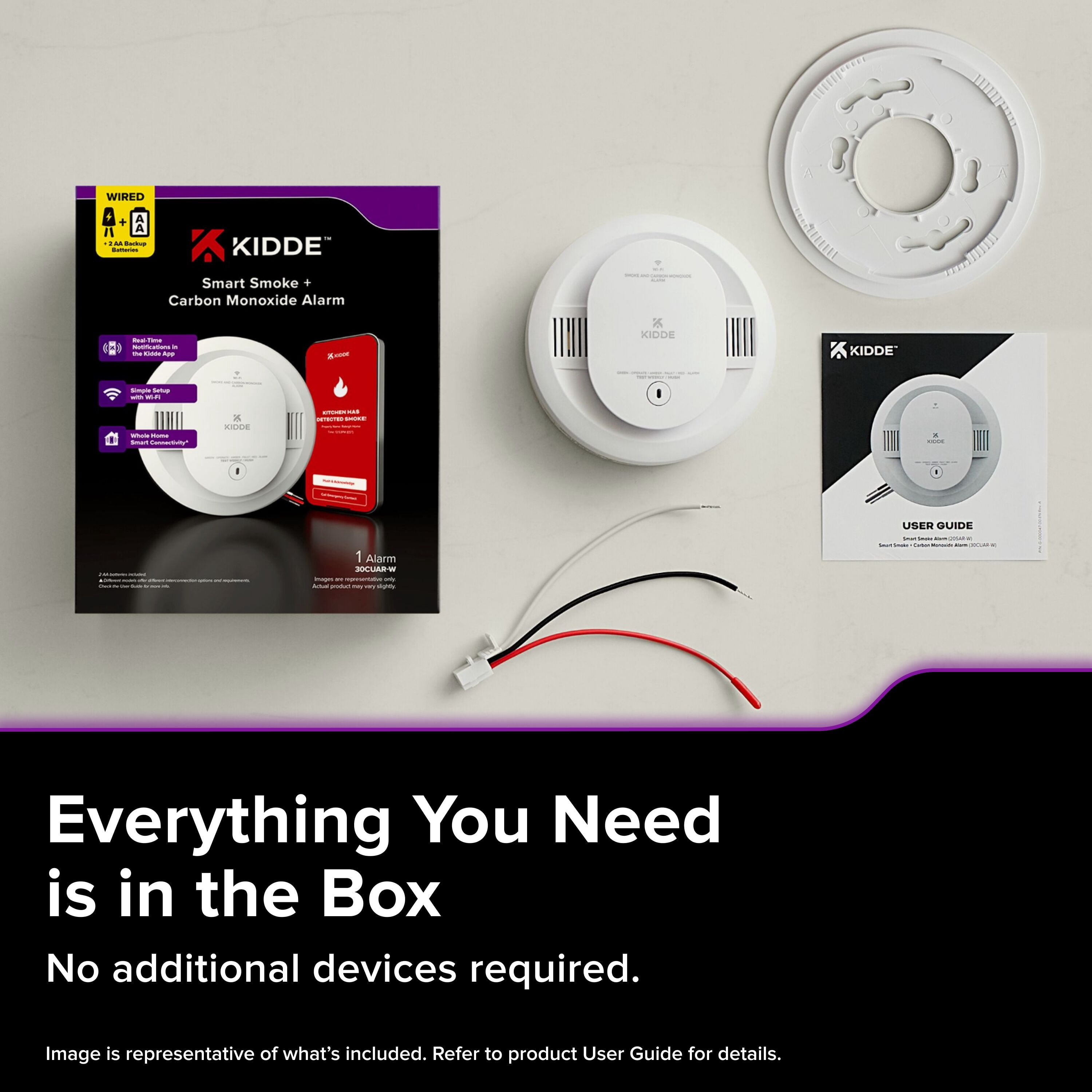Kidde 30CUAR-W Hardwired Interconnect Smoke and Carbon Monoxide Alarm