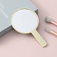 thumbnail image 1 of Cosmetic Mirror, Square HD Handheld Mirror, Portable Handheld Handle, Beauty Small Mirror Round Yellow, 1 of 2