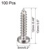 thumbnail image 2 of Tornillos autorroscantes de cabeza plana con cabeza cruzada de 2.9 mm x 13 mm, tono plateado, 100 piezas, 2 of 3