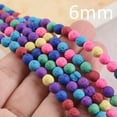 thumbnail image 6 of U8MO 1 Strand 15"(39cm) Deep Colorful Round 4mm 6mm 8mm 10mm Lava Stone Beads-Green-4mm, 6 of 9