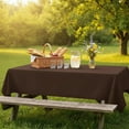 thumbnail image 5 of AK TRADING CO. 54" x 54" Polyester Square Tablecloth - Perfect for Any Occasion Like Parties, Wedding, Buffet Decoration, Indoor & Outdoor Use (Dark Brown), 5 of 20
