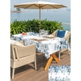 thumbnail image 4 of Outdoor Tablecloth with Umbrella Hole and Zipper, Blue Green Eucalyptus Leaves Rectangle Table Cloth 60x102 Inch Waterproof Tablecloth, Spring Summer Botanical Picnic Table Cover for Patio Camping, 4 of 7