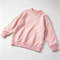 thumbnail image 4 of Women's Gingham Check Contrast Sweatshirt Ghalytn Mock Neck Drop Shoulder Loose Pullover Top, 4 of 5