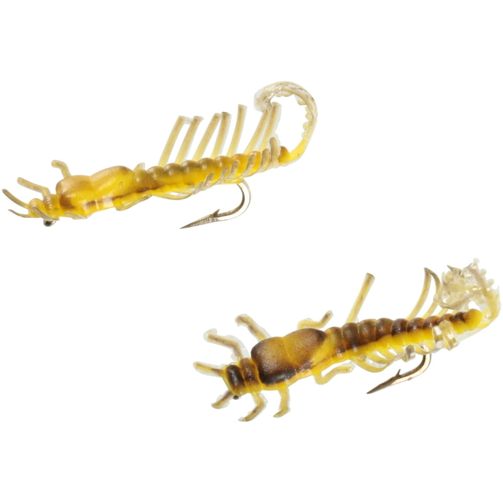 Creme Trout Bug Lures, Brown 2 Pack