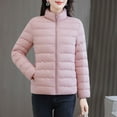 thumbnail image 5 of Miluxas Womens Lightweight Quilted Jacket Fall Zipper Puffer Jackets Loose Fit Stand Collar Warm Coats Outerwear Pink XL(XL), 5 of 7