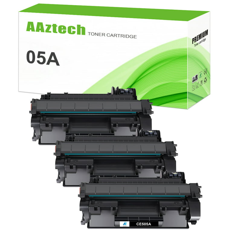 pølse Til meditation smuk A Aztech 3-Pack Compatible Toner Cartridge for HP CE505A 05A P2035 P2055DN  P2035N P2030 P2055X P2055D (Black) - Walmart.com
