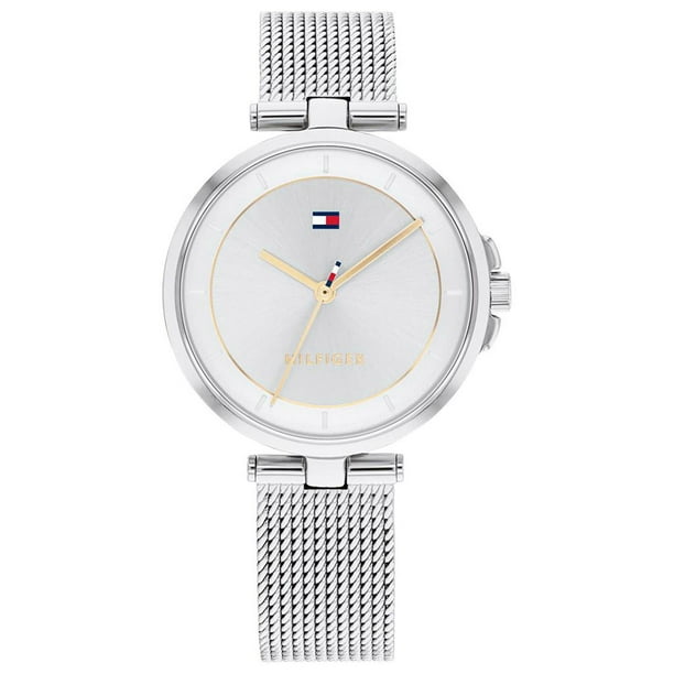Reloj tommy hilfiger dama plateado sale