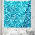 thumbnail image 1 of Aqua Tapestry, Tropical Tree Leaves Pattern Hawaiian Nature and Vegetation Foliage in Blue and White, Fabric Wall Hanging Decor for Bedroom Living Room Dorm, 5 Sizes, Blue White, by Ambesonne, 1 of 1