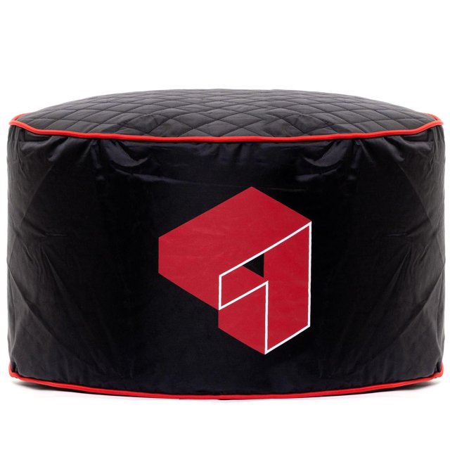 Pouf d'intérieur rouge Siteazee – Pouf en tissu Oxford imperméable avec dessus matelassé pour salon ou salle de jeux