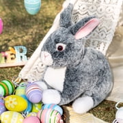 Lazada Stuffed Rabbit Pillow Girl Gifts Plush Bunny Toy Squishy Rabbit Toys Soft White 9.5