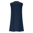 thumbnail image 5 of Up to 30% off Summer Dress, Women's Solid Sleeveless Round Neck Sexy Elegant Club Party Tunic Mini Dresses Casual Vacation Dress(Navy,S), 5 of 7