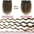 thumbnail image 2 of HAHDAXIA Natural Curly Hair Extensions Clip in Human Hair Triple Weft Clip in Hair Extensions Wavy Hair Brown Highlighted Blonde Natural Curly Clip in Human Hair Pieces 10Pcs 120Gram Clip Ins, 2 of 7