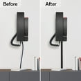 thumbnail image 6 of Rubber Bond TV Cord Hider Cable Protector - Strong Self Adhesive Wall Cord Cover Cable Hider - Low Profile Cable Management Wall Cord Concealer Cable Raceway - Black - Thick Cord - 4 Feet, 6 of 7