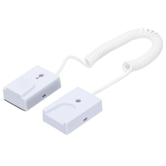 Uxcell Retractable Security Cable Lock,D2 Remote Control Cable Leash, Tether,for TV,DVD,Cup,Phone 1Set White 47.24"