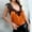 Orange, variant on Tbopshirt Womens Tank Top Women's Sleeveless Lace Camisole Top Splicing Undershirt Solid Color T-shirt