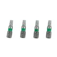 thumbnail image 4 of 4Pcs Magnetic T6-T40 Hex Head Screw Driver Bit 1/4Inch Hex Shank 25Mm Spanner, 4 of 5