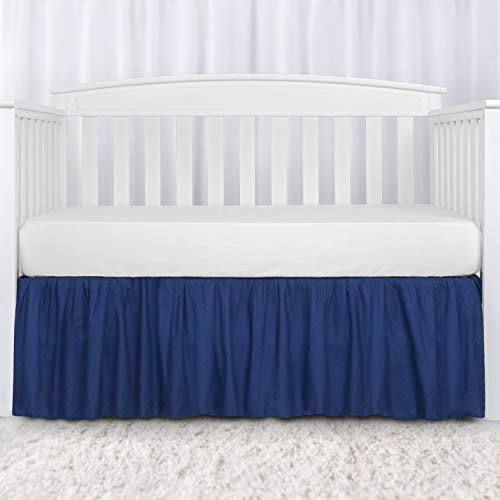 Nursery Crib Toddler Bedding Skirts for Baby Boys or Girls 14 Drop White Mattress-Homes Crib Bed Skirt Split Corner