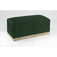 thumbnail image 4 of Nicole Miller Macheline Velvet Bench Intricate Woven Pattern Stainless Steel Base, 4 of 10