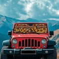 thumbnail image 3 of Yuyamidu Butterfly Windshield Sunshade Aztec Sunflowers Sun Shade Heat Shield Car Sun Visor Mat for Jeep Wrangler JL JLU 2018-2024 Rubicon Sahara 2 Door & 4 Door & Gladiator JT, 3 of 7