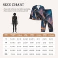 thumbnail image 4 of Fotbe Night Sky Wolf Pattern Long Sleeve Pajama Set for Women,Sleepwear Set,2-piece Loungewear Set,Soft PJs Comfy Nightwear with Pockets -X-Large, 4 of 7